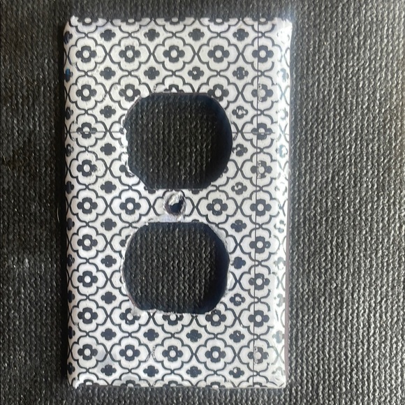 Other - Black and White Patterned Outlet Cover